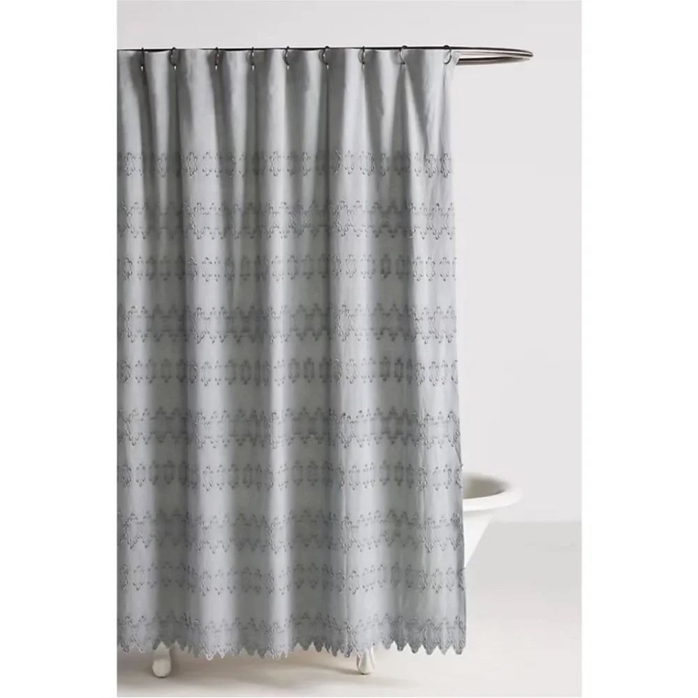 Anthropologie Cecily Appliqué Shower Curtain
